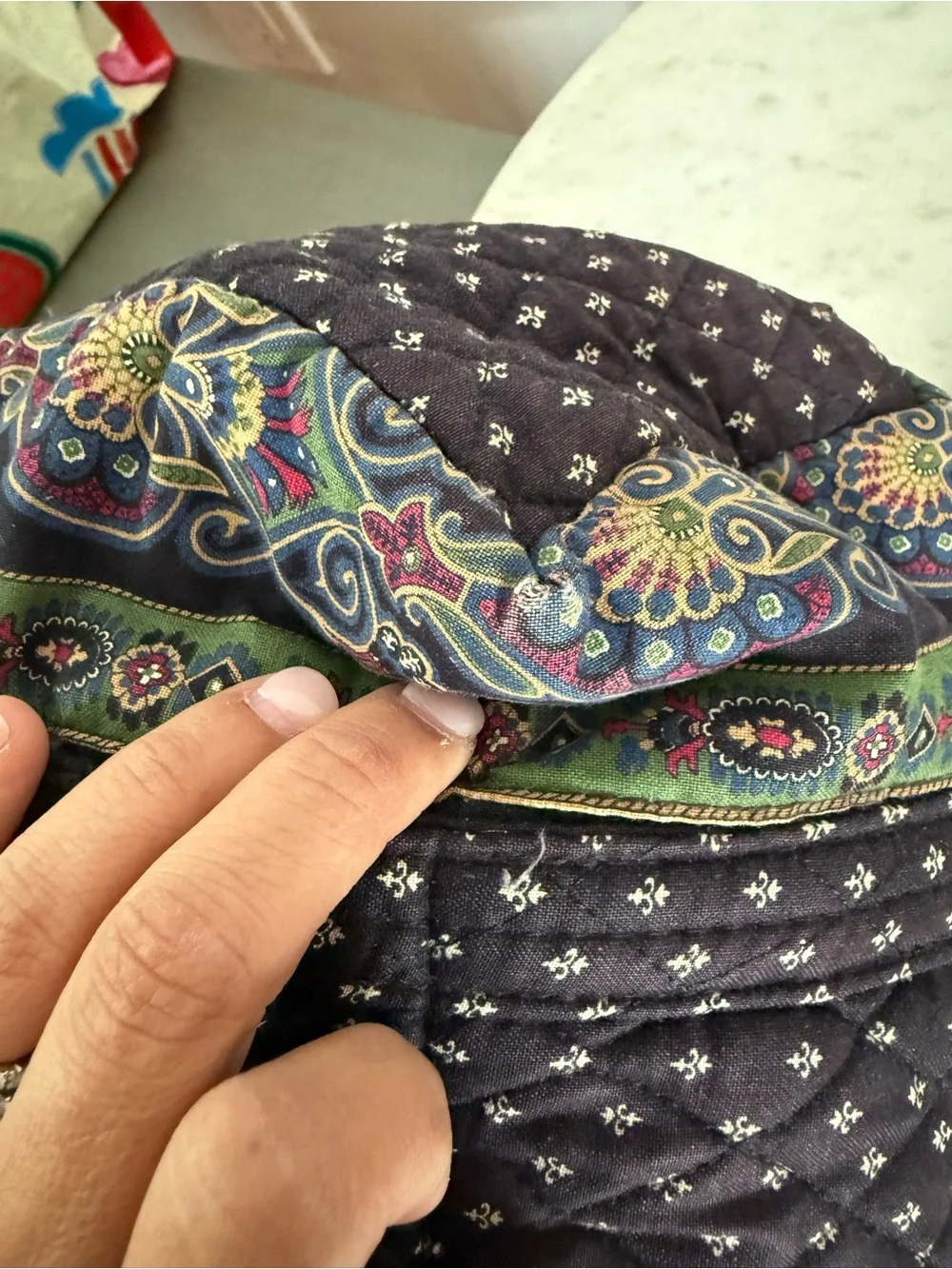 Rare VTG Vera Bradley INDIANA 1990 Black Iconic Small Duffle Purse Made USA